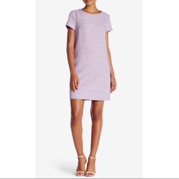 CeCe by Cynthia Steffe Kayte Lilac Tweed Shift Dress - Picture 1 of 14